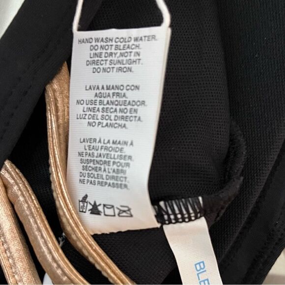 Women's Bleu Core-Lace-Down Mio One-Piece Swimsuit Black/Gold Size 6 - Picture 13 of 14